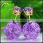 girl women thick glass luxury ball clear glass beads earings