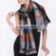 Fashion jacquard viscose plaid scarf