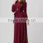 2015 Fashion Dubai abaya wholesale islamic chiffon belt long dress modern kaftan jubah