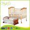 WBC-01A factory sale new model luxury wooden softextile baby crib attached bed