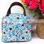 2015 fashionable ladies top quality flower printed canvas tote bag