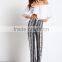 fashion clothing vintage flowy thin maxi long straight woman trousers 2016