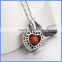 Wholesale Angel Wing Heart Shape Hollow Chime Box Harmony Pregnancy Belly Pendant Jewelry Necklace BAC-M026