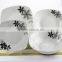 Hot sale wholesale ceramic bow dinnerware, porcelain square dinner set with flower design