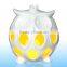 Ceramic owl holder with plastic electric candle for indoor decoration