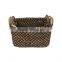 Water hyacinth storage basket with handle, laundry basket