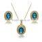 Hot Sale Wholesales Fashionable 18K Gold Plated Alloy Rhinestone Jewelry Set
