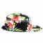 100%Cotton floral snapback hat free sample 5 Panel strapback cap
