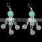 Gypsy Women Festival Jewelry Earrings Tibetan Silver Plated Round Beads Ear Hook