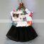 Hot Selling Cotton Cartoon Girls Latest Skirt Suits, Children Boutique Clothing Set