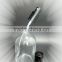 150ml/180ml cosmetic big round shoulder cylinder transparent perfume/toner glass bottle with 18mm neck black sprayer pump cap