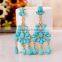 Bohemia Style Fashion All Matched Colorful Tassel Drop Earrings Women Exaggerated Pendant Earrings