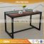 Fashion black iron tables and chairs used furniture for cafeteria
