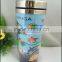 promotion plastic mug with colorful paper insert