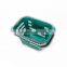 Convenience Double Handle Plastic Shopping Basket With Wheels