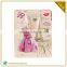 Custom Pink Ribbon Printed Shopping Paper Bag For Apparel
