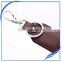 Promotion religious custom made genuine leather metal keychain