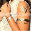 New Fashionable custom flash metallic water based temporary tattoo