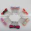 Colored stainless steel hair combs wedding hair accessory resin rhinestone butterfly hair combs