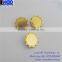 round flower gold metal pin badge making in normal size