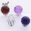 30mm Brass Chrome Finish Pumpkin Style Clear Drawer Crystal Pulls