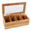 Home Wooden Bamboo Tea Caddy