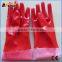 BSSAFETY oil resistant red pvc gloves from gaomi china