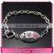 Make your own logo imitation silver charm bracelet, hot sale chain link bracelet