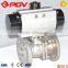 ss304 thread pneumatic ball valve with actuator