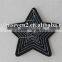 new fashion white color custom star design sequin applique star pattern embroidery patch for jeans