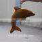 toy key ring in fake fur plush dolphin keychain