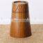 Wooden cylinder shaped tea mugs
