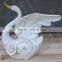 Love ceramic handpainted gold wedding gift couple swan