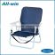 popular outdoor high-quality stackable space-saving low-seat leisure beach chair with armrest