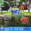 2017 New product PE Material bi colors football field artificial grass roll by wuxi greenlawn