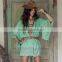 Print Mint Green Summer Beach Cover Up Outfits