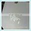 White Gift Boxes Flat Packagings With Hot Silver Logo Flat Packing Boxes With Silver Ribbon
