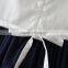 2017 New arrival Korean style white and blue casual dress children simple summer dress hoilday beach party dresses kids clothing