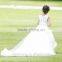 High Quality Lovely Lace Flower Girl Dress for Wedding Trailing White Wedding Gown