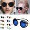 Steampunk Sunglasses 50s Round Glasses Cyber Goggles Vintage Retro Blinder SV004886