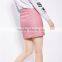 2017 OEM Spring Fashionable PU Cute Short Wrap Skirt with Side Pockets