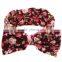 Wholesale Top Quality Kids Cotton Hair Band With A Big Bow Headband Full Printing With Flower
