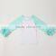 Wholesale children's boutique clothing girls blank ruffle sleeve t shirt