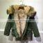 Natural Fox Fur Parka For Children Winter Wear,Baby Alpaca Fox Fur COAT,Korean Style Fur Coat