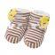 stripe pattern super soft thick warm newborn baby shoes