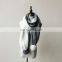 Multicolor or Pure colour genuine rabbit hair ball knitted wool scarf