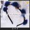 Fashion design girl fur hair hoop for lady decoration hand made fur headband