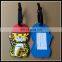 Factory customize logo design soft pvc rubber luggage bag tag