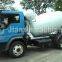 Self loading concrete mixer truck