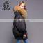 2017 Fashionable winter jacket big size women fur parka with raccoon fur collar big size